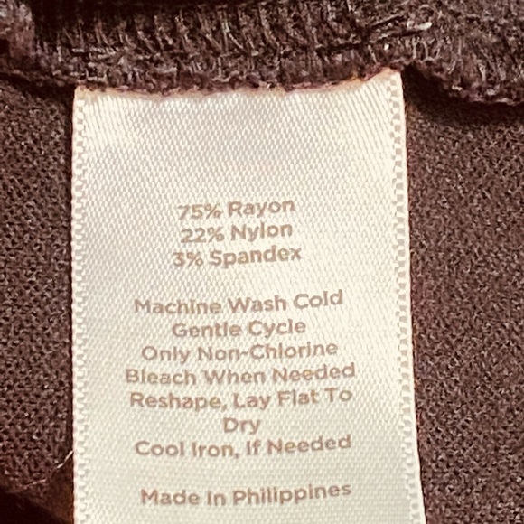 Talbots Black Elastic Waist Pull On Leggings - Size 1X - Picture 5 of 5